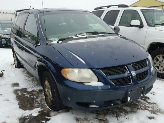 1B4GP25371B134547 - 2001 DODGE CARAVAN SE BLUE photo 1