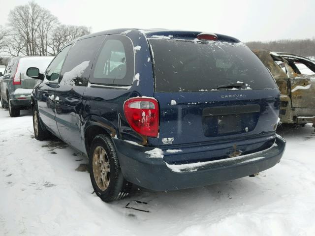 1B4GP25371B134547 - 2001 DODGE CARAVAN SE BLUE photo 3