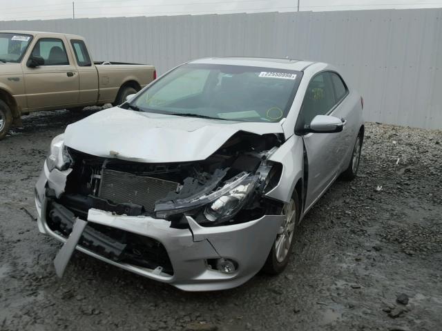 KNAFX6A80E5223451 - 2014 KIA FORTE EX SILVER photo 2