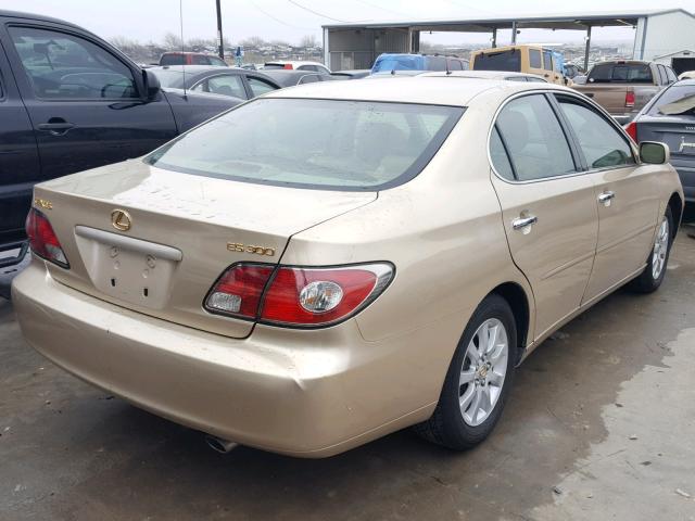 JTHBF30G820048661 - 2002 LEXUS ES 300 BEIGE photo 4