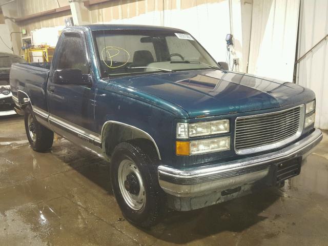 1GTEK14M9TZ502444 - 1996 GMC SIERRA K15 GREEN photo 1