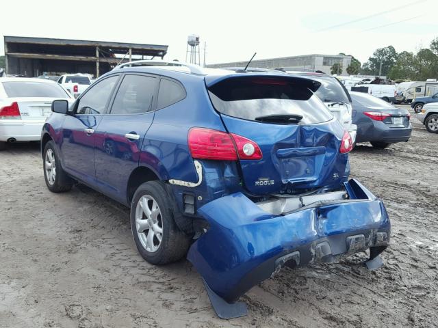 JN8AS5MT3AW001002 - 2010 NISSAN ROGUE S BLUE photo 3