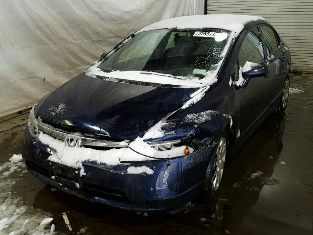 1HGFA16597L049241 - 2007 HONDA CIVIC LX BLUE photo 2