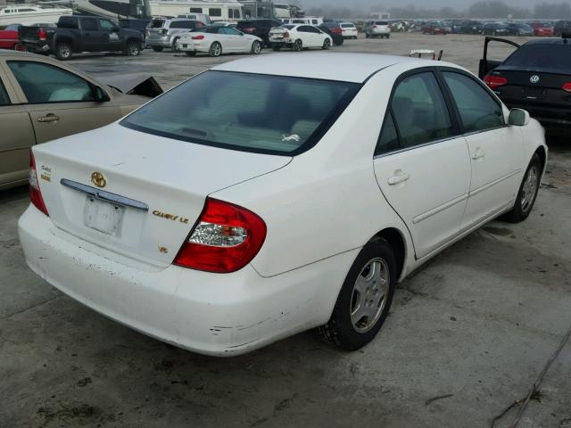 4T1BF32K23U038202 - 2003 TOYOTA CAMRY LE WHITE photo 4