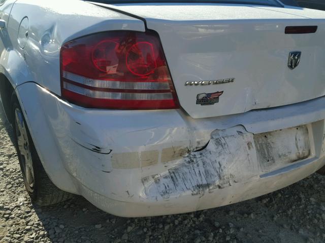 1B3LC46K08N576093 - 2008 DODGE AVENGER SE WHITE photo 9