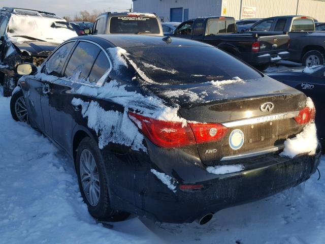 JN1BV7AR6FM390851 - 2015 INFINITI Q50 BASE Чорний фото 3