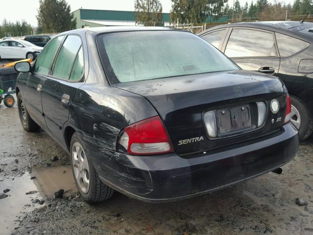 3N1CB51DX3L783733 - 2003 NISSAN SENTRA XE BLACK photo 3