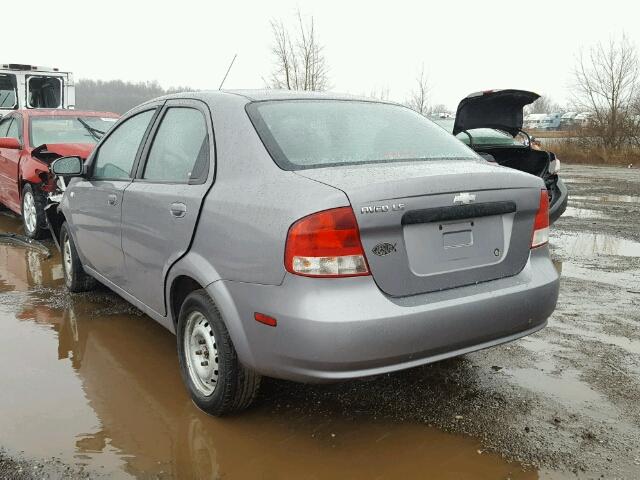 KL1TD566X6B533715 - 2006 CHEVROLET AVEO BASE SILVER photo 3