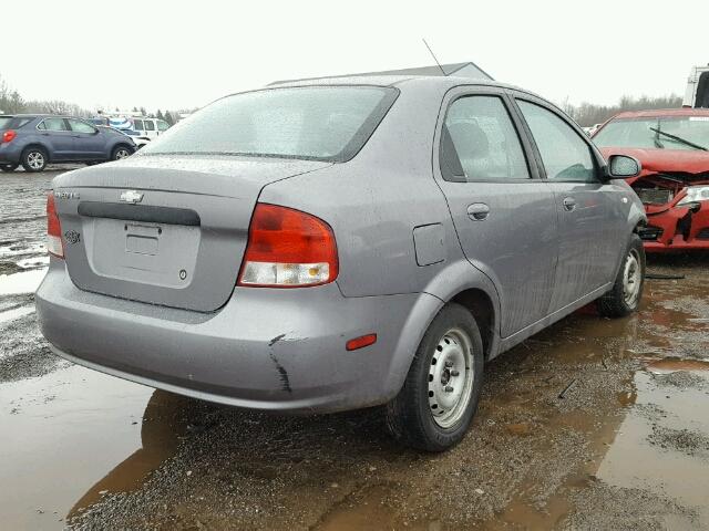 KL1TD566X6B533715 - 2006 CHEVROLET AVEO BASE ვერცხლისფერი ფოტო 4