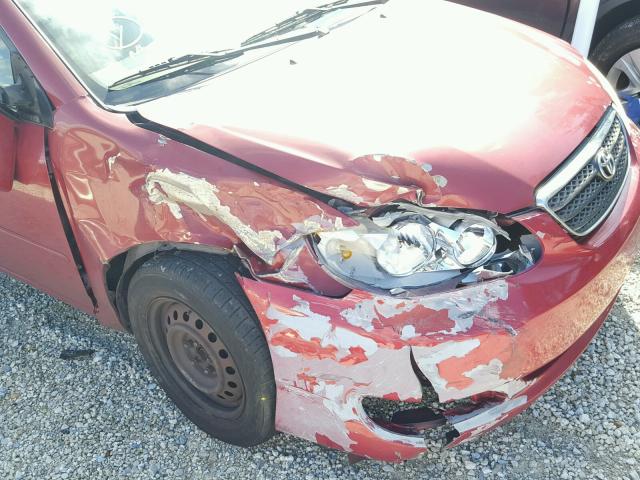 1NXBR32E98Z011779 - 2008 TOYOTA COROLLA CE RED photo 9