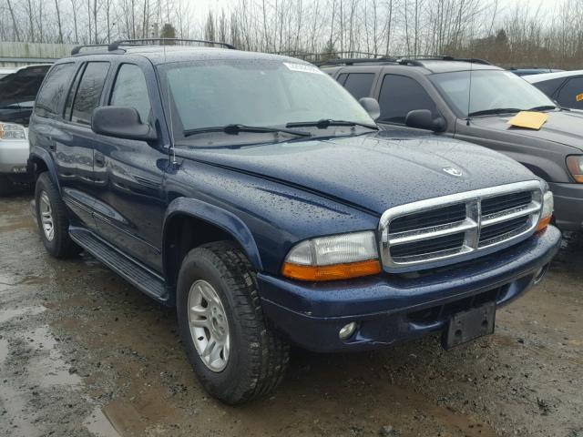 1D4HS58N43F612524 - 2003 DODGE DURANGO SL BLUE photo 1