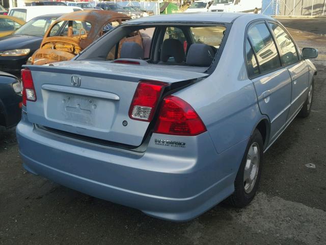 JHMES95605S017957 - 2005 HONDA CIVIC HYBR BLUE photo 4