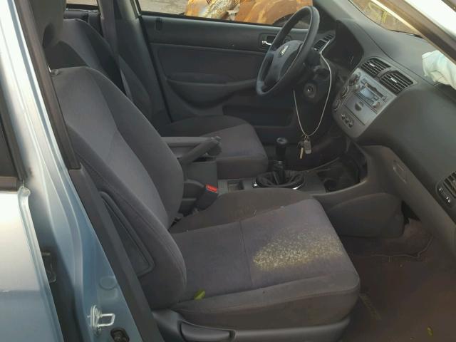 JHMES95605S017957 - 2005 HONDA CIVIC HYBR BLUE photo 5