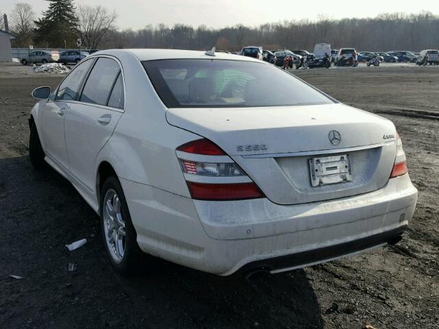 WDDNG86X99A275996 - 2009 MERCEDES-BENZ S 550 4MAT WHITE photo 3