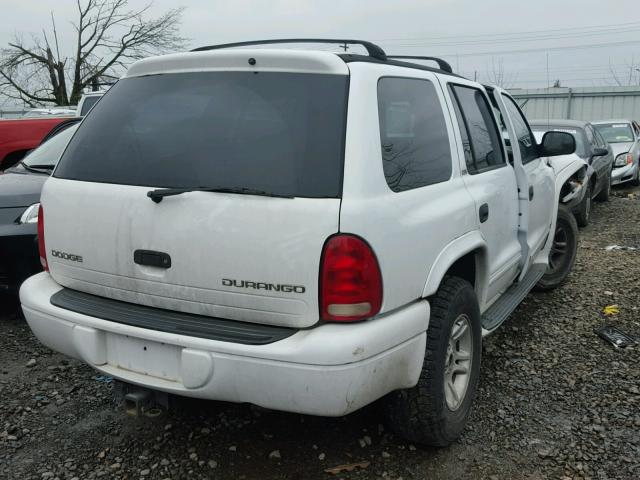 1B4HS58N82F201569 - 2002 DODGE DURANGO SL WHITE photo 4