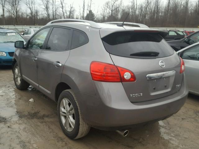 JN8AS5MV1DW148859 - 2013 NISSAN ROGUE S GRAY photo 3