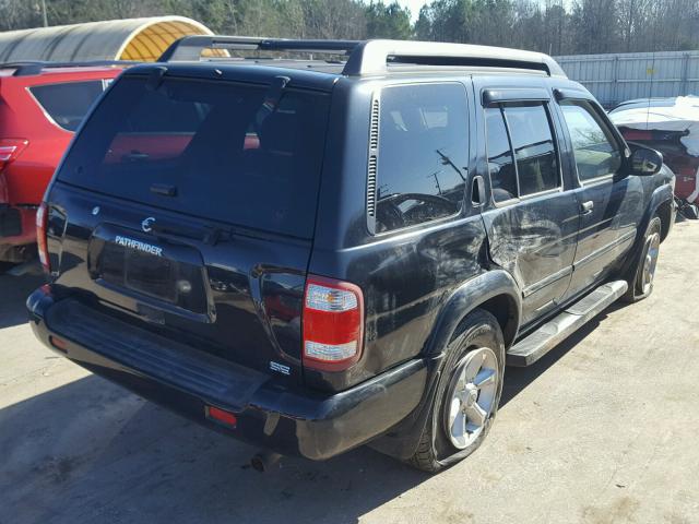 JN8DR09X83W711412 - 2003 NISSAN PATHFINDER BLACK photo 4