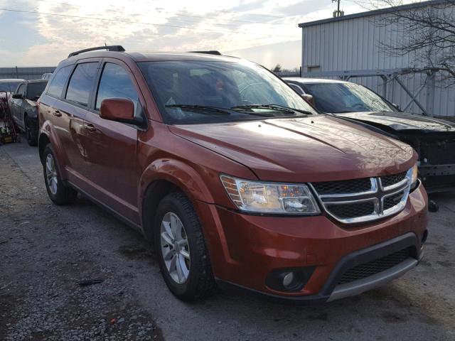 3C4PDCBGXET117660 - 2014 DODGE JOURNEY SX ORANGE photo 1