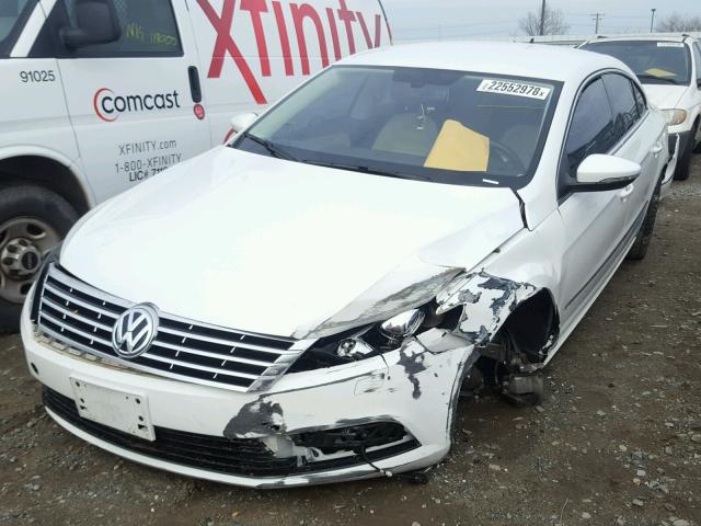 WVWBP7AN2DE563146 - 2013 VOLKSWAGEN CC SPORT WHITE photo 2