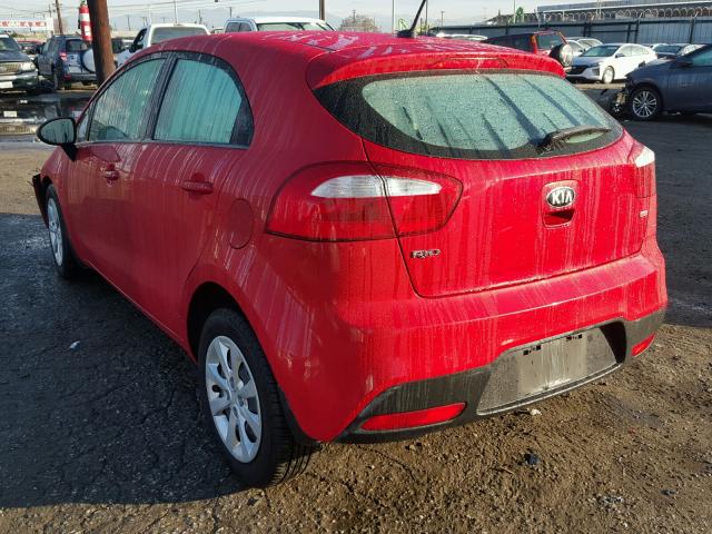 KNADM5A31D6232957 - 2013 KIA RIO LX RED photo 3