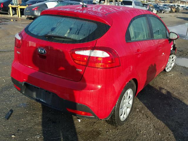 KNADM5A31D6232957 - 2013 KIA RIO LX RED photo 4