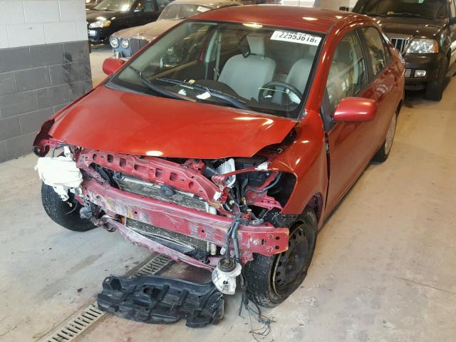 JTDBT923081245575 - 2008 TOYOTA YARIS RED photo 2