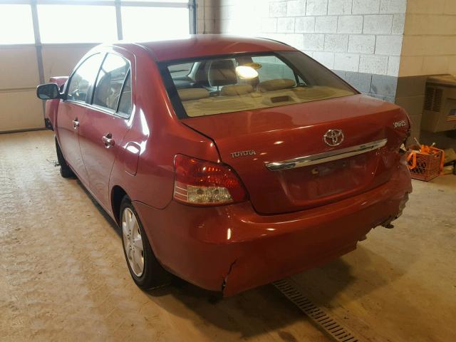 JTDBT923081245575 - 2008 TOYOTA YARIS RED photo 3