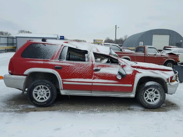 1B4HS58N72F119400 - 2002 DODGE DURANGO SL RED photo 9