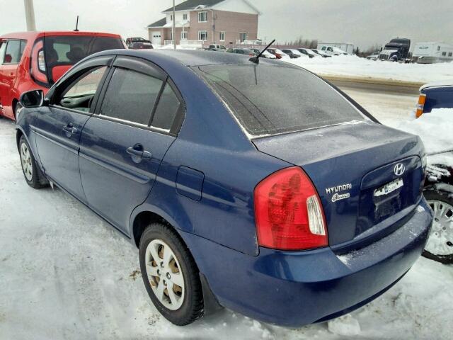 KMHCN4BC6AU491452 - 2010 HYUNDAI ACCENT GLS BLUE photo 3