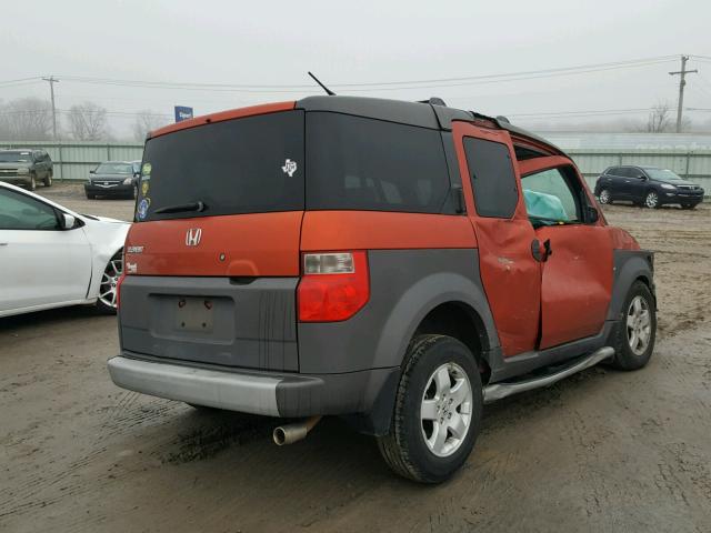 5J6YH28614L033040 - 2004 HONDA ELEMENT EX ORANGE photo 4