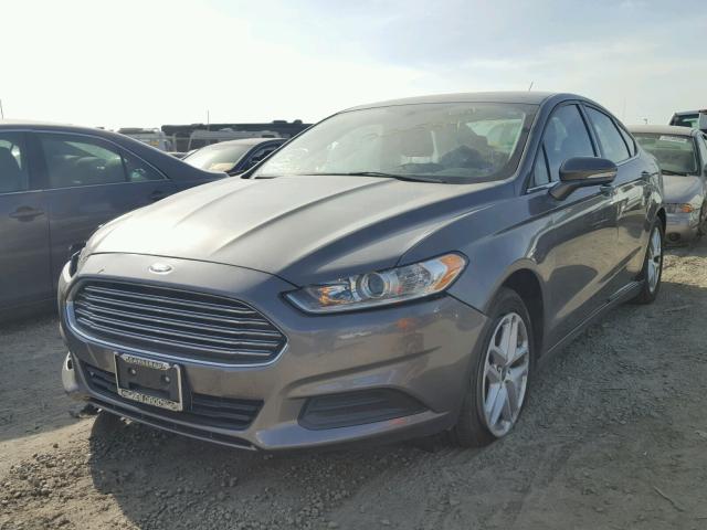 3FA6P0HD9ER142440 - 2014 FORD FUSION SE GRAY photo 2