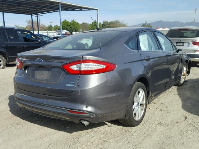 3FA6P0HD9ER142440 - 2014 FORD FUSION SE GRAY photo 4