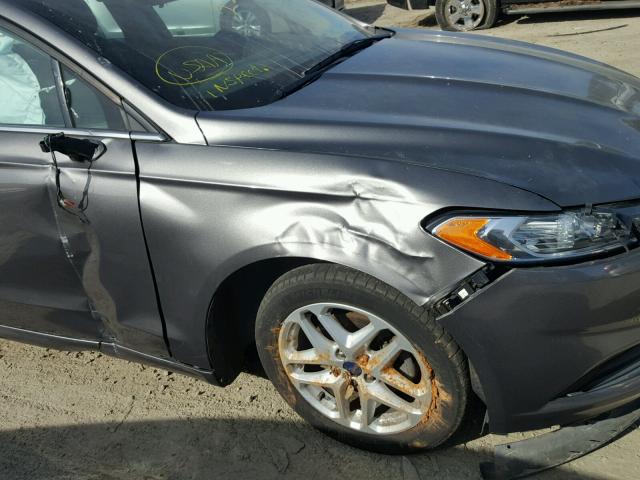 3FA6P0HD9ER142440 - 2014 FORD FUSION SE GRAY photo 9