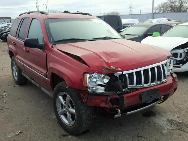 1J8GW68J14C108105 - 2004 JEEP GRAND CHER RED photo 1