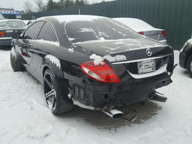 WDDEJ71X77A001969 - 2007 MERCEDES-BENZ CL 550 BLACK photo 3