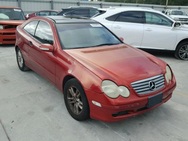 WDBRN47J12A319076 - 2002 MERCEDES-BENZ C 230K SPO RED photo 1