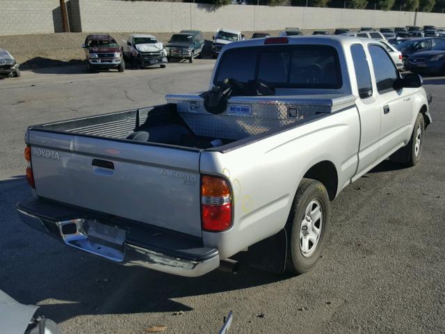 5TEVL52N24Z375140 - 2004 TOYOTA TACOMA XTR SILVER photo 4