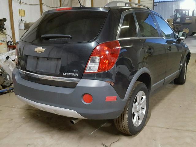 3GNAL2EK8DS641873 - 2013 CHEVROLET CAPTIVA LS BLACK photo 4