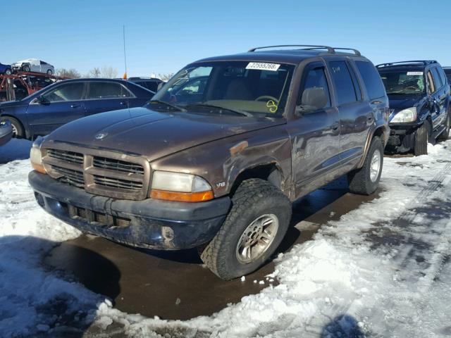 1B4HS28Z5YF233552 - 2000 DODGE DURANGO GOLD photo 2