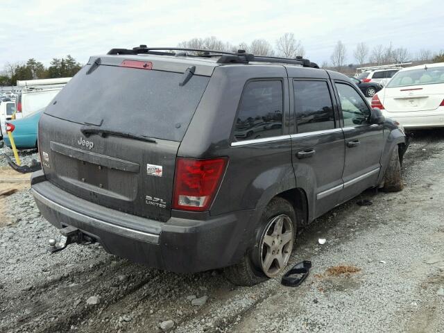 1J8HR58255C595129 - 2005 JEEP GRAND CHER GRAY photo 4