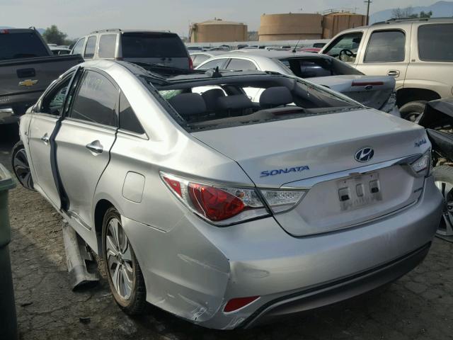 KMHEC4A42DA076398 - 2013 HYUNDAI SONATA HYB SILVER photo 3