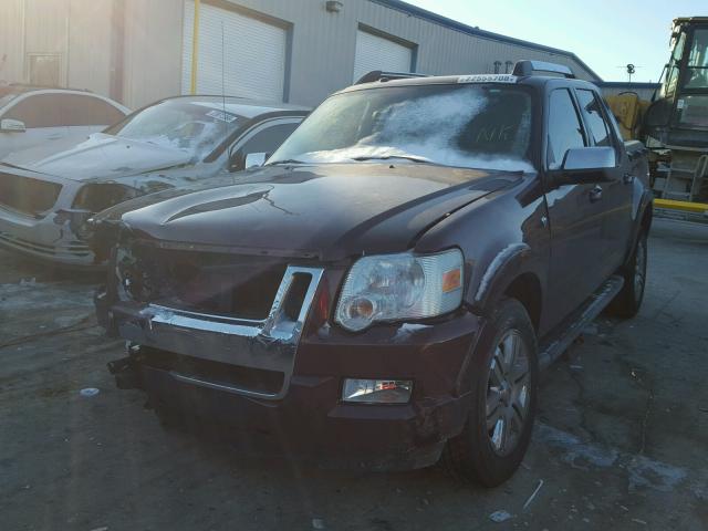 1FMEU53818UA31301 - 2008 FORD EXPLORER S MAROON photo 2