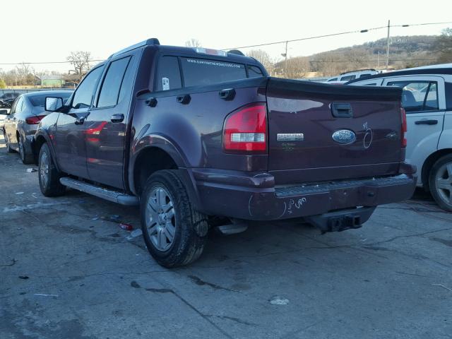 1FMEU53818UA31301 - 2008 FORD EXPLORER S MAROON photo 3