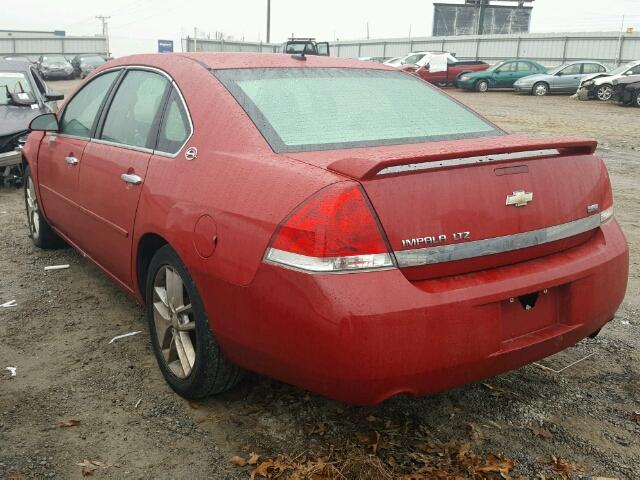 2G1WU583589283841 - 2008 CHEVROLET IMPALA LTZ RED photo 3