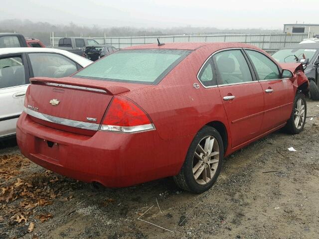 2G1WU583589283841 - 2008 CHEVROLET IMPALA LTZ RED photo 4