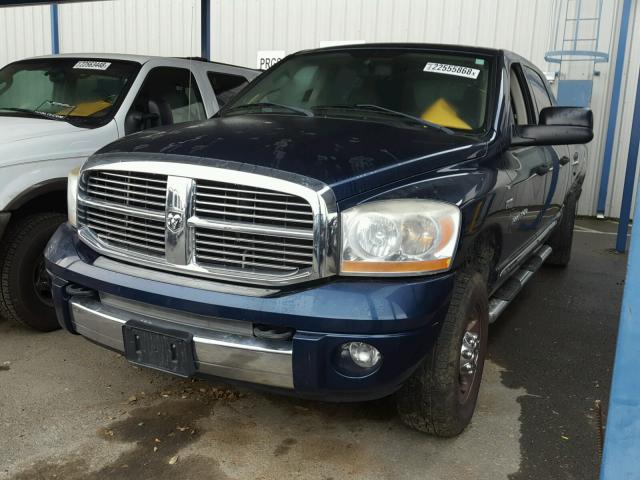 3D7KS19D76G139793 - 2006 DODGE RAM 1500 BLUE photo 2