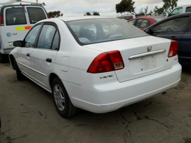 1HGES16541L017488 - 2001 HONDA CIVIC LX WHITE photo 3