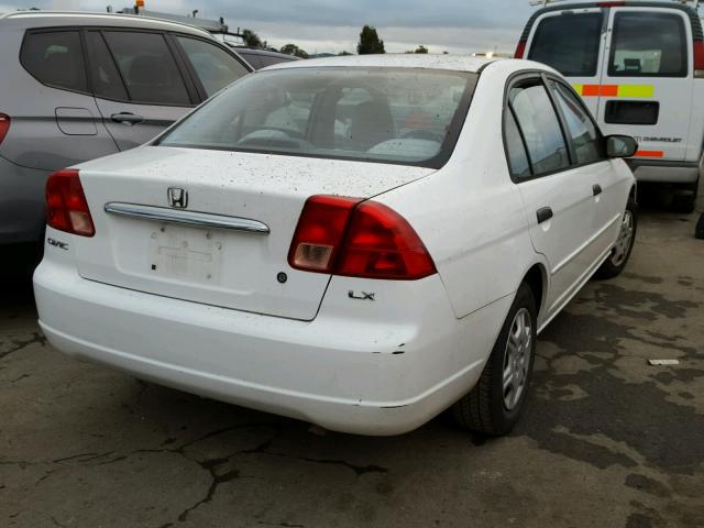 1HGES16541L017488 - 2001 HONDA CIVIC LX WHITE photo 4