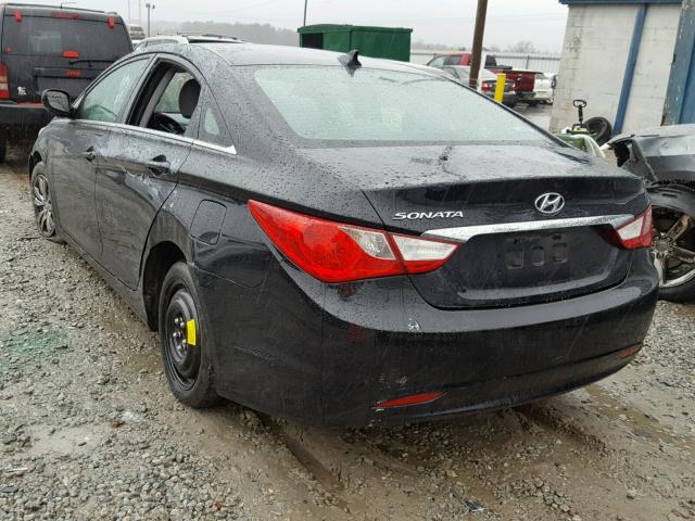 5NPEB4AC9DH534753 - 2013 HYUNDAI SONATA GLS BLACK photo 3