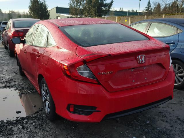 2HGFC2F57GH542218 - 2016 HONDA CIVIC LX RED photo 3